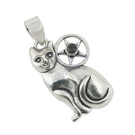 将图像加载到图库查看器中， 925 Sterling Silver Cat Pendant with Star Gemstone | Gift
