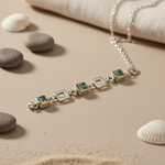 将图像加载到图库查看器中， 925 Silver Blue Topaz Bracelet for Women | Daily Wear
