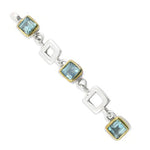 将图像加载到图库查看器中， 925 Silver Blue Topaz Bracelet for Women | Daily Wear
