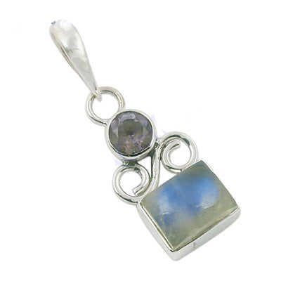 925 silver moonstone pendant for women | gemstone jewelry gift