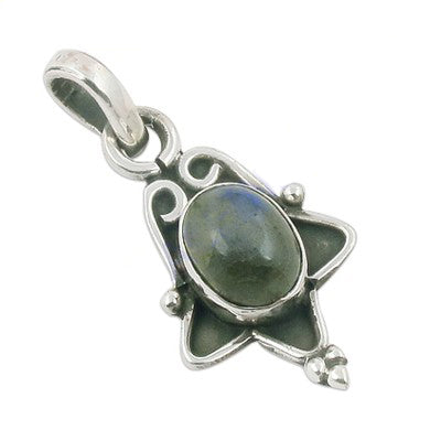 925 Sterling Silver Labradorite Pendant | Women's Gemstone Jewelry