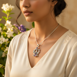 Load image into Gallery viewer, 925 Silver Amethyst &amp; Garnet Pendant | Women&#39;s Gemstone Jewelry
