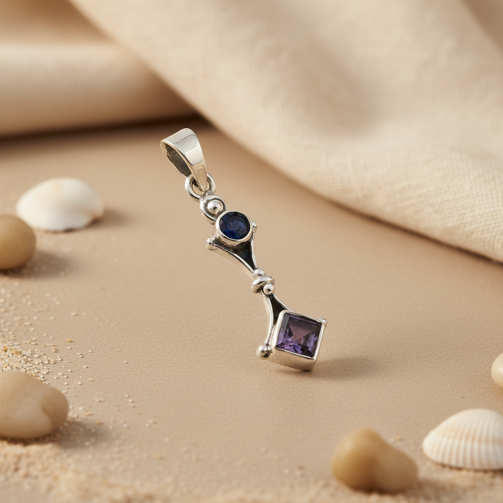 925 Silver Amethyst Pendant Necklace | Women's Elegant Jewelry