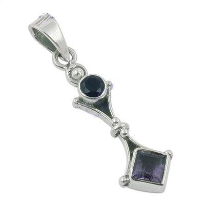 925 silver amethyst pendant necklace | women's elegant jewelry