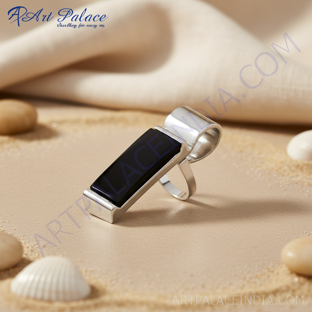 Chrome plated rectangular cufflink | men's formal jewelry gift