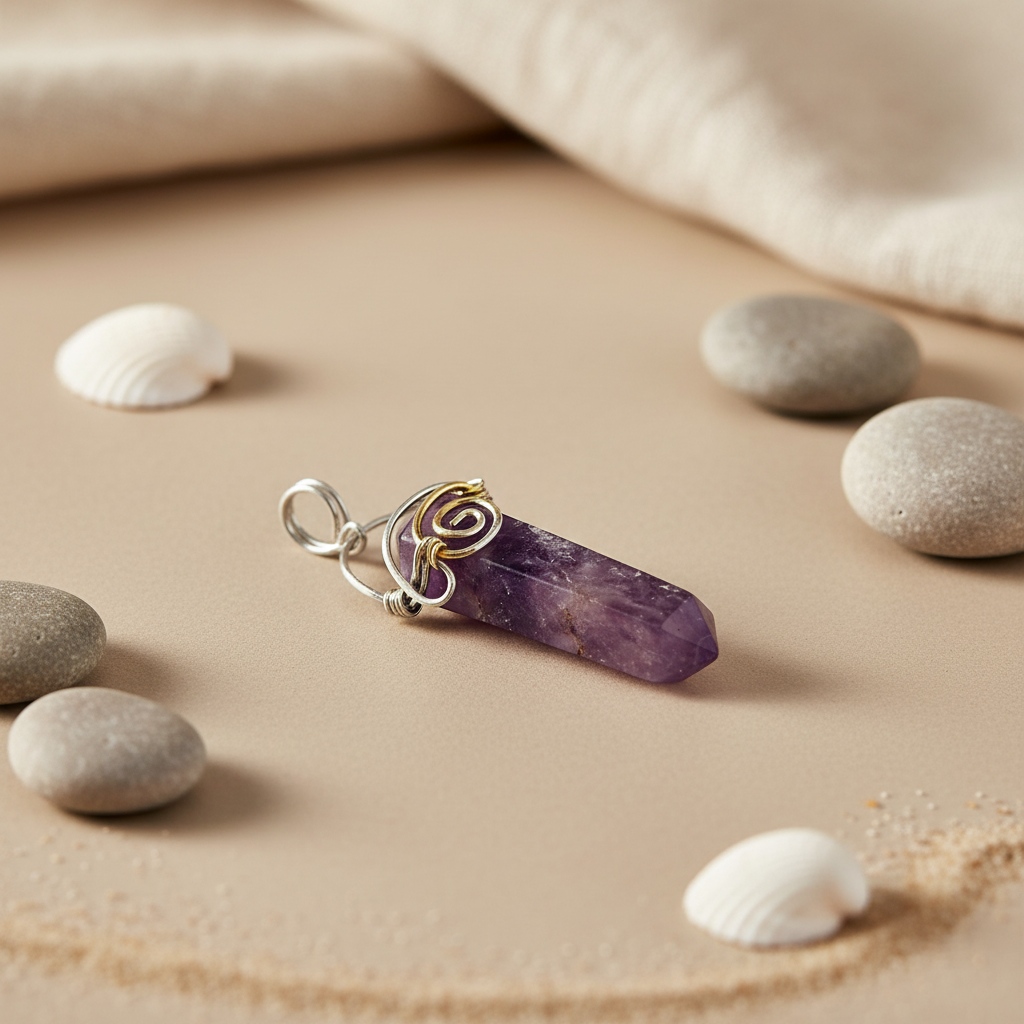 Amethyst Point Pendant for Women | Gemstone Jewelry Gift