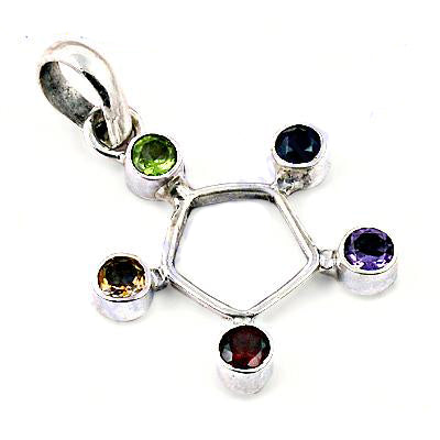 925 silver gemstone pendant necklace for women | colorful jewelry
