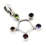 将图像加载到图库查看器中， 925 Silver Gemstone Pendant Necklace for Women | Colorful Jewelry
