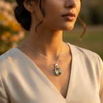 Load image into Gallery viewer, 925 Silver Green Quartz Pendant for Women | Daily Wear Gift

