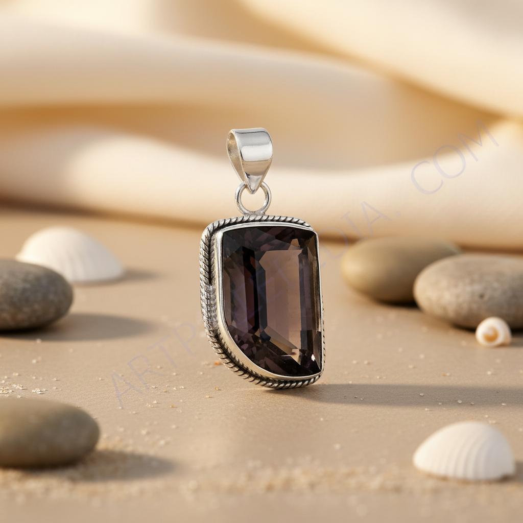 925 Sterling Silver Smoky Quartz Pendant | Women's Gift