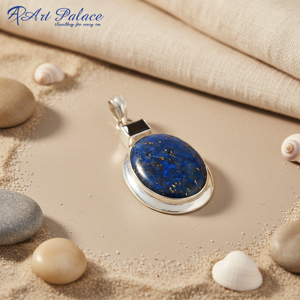 925 silver lapis lazuli pendant for women | gemstone jewelry