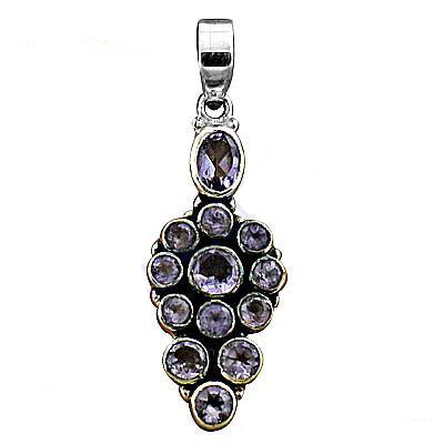 925 silver amethyst pendant for women | gemstone jewelry