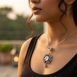 将图像加载到图库查看器中， 925 Silver Gemstone Pendant Necklace for Women | Gift Jewelry
