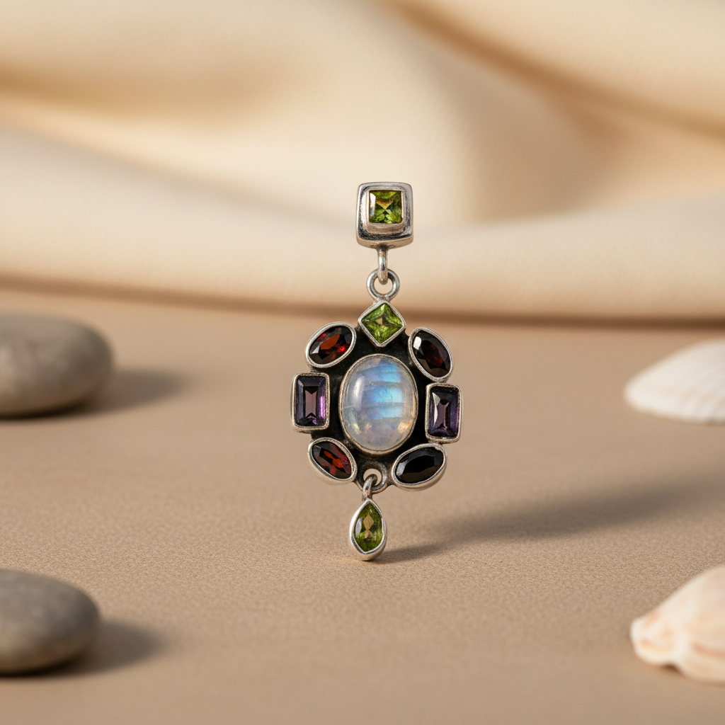 925 Silver Gemstone Pendant Necklace for Women | Gift Jewelry