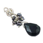将图像加载到图库查看器中， 925 Silver Black Onyx Pearl Pendant for Women | Daily Wear Gift
