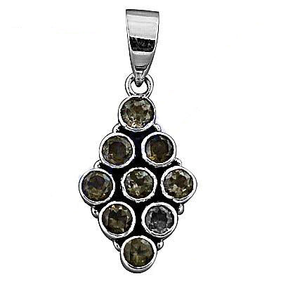 925 silver smoky quartz pendant for women | gemstone jewelry