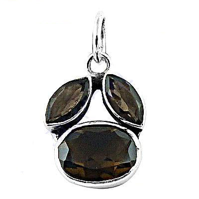 925 silver smoky quartz pendant for women | gemstone jewelry