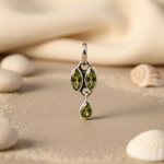 将图像加载到图库查看器中， 925 Silver Peridot Pendant for Women | Green Gemstone Jewelry
