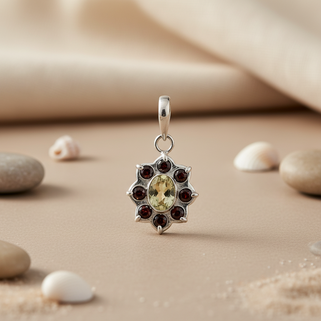 925 Silver Gemstone Pendant for Women | Daily Wear Gift