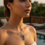 Load image into Gallery viewer, 925 Silver Citrine &amp; Amethyst Pendant for Women | Gemstone Jewelry
