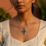 Load image into Gallery viewer, 925 Silver Multi Gemstone Pendant for Women | Daily Wear Jewelry
