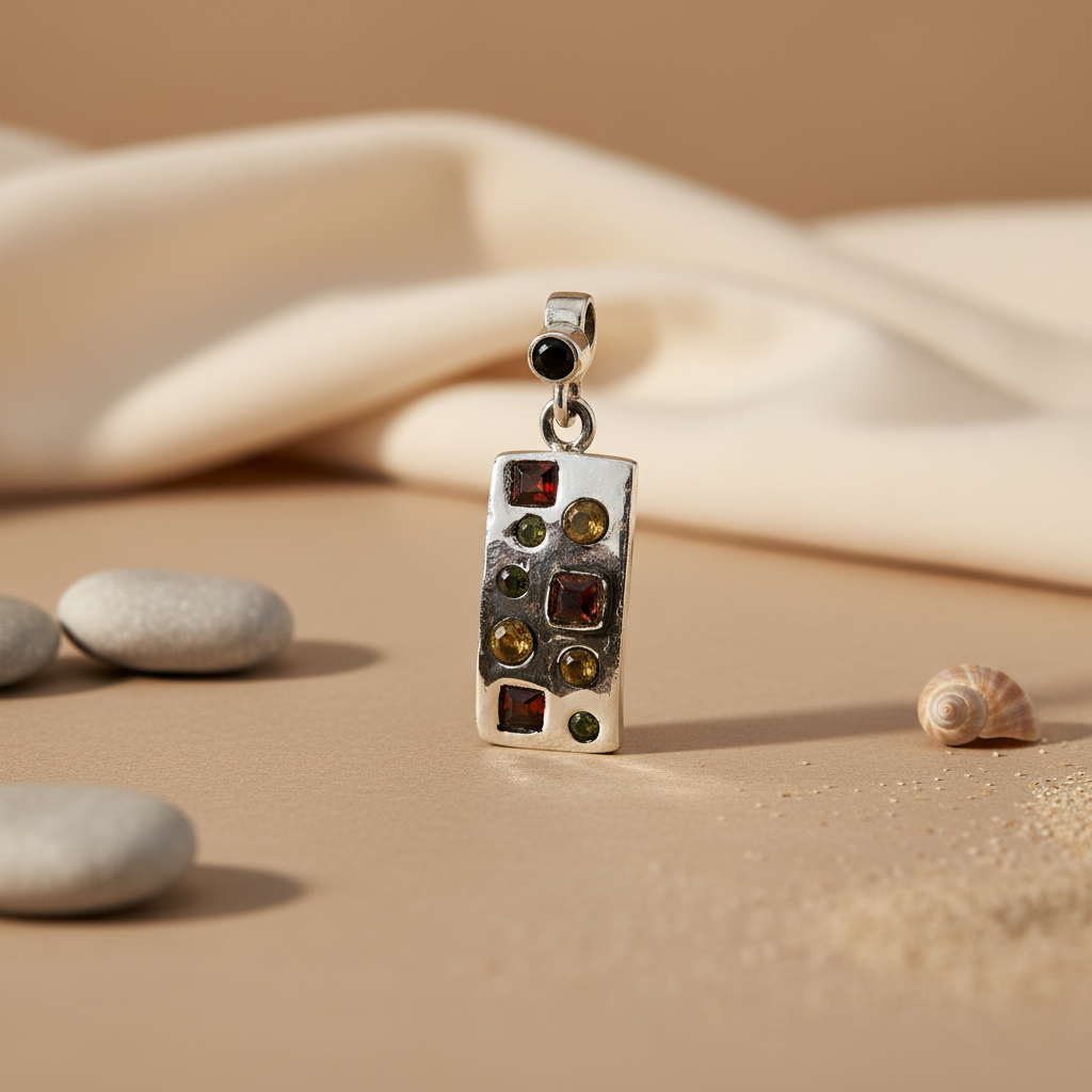 925 Silver Gemstone Pendant for Women | Modern Jewelry Gift
