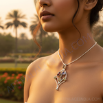 Load image into Gallery viewer, Colgante de plata de ley 925 con piedras preciosas para mujer | Joyería de moda
