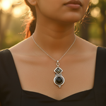 Load image into Gallery viewer, 925 Sterling Silver Black Onyx Pendant for Women | Gemstone Jewelry
