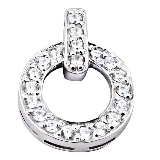 Cubic Zirconia Gemstone 925 Silver Pendant Amazing CZ Pendant Round CZ Pendant