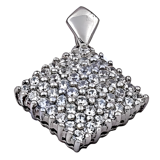 Attrective Gemstone Cubic Zirconia Silver Pendant, Cubic Zirconia Jewelry Comfortable Cz Pendant Awesome Cz Pendant