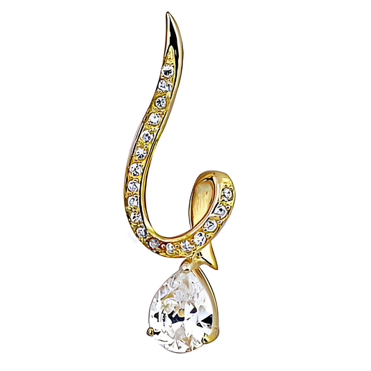 Lastest Luxury Cubic Zirconia Gemstone Silver Gold Plated Pendant