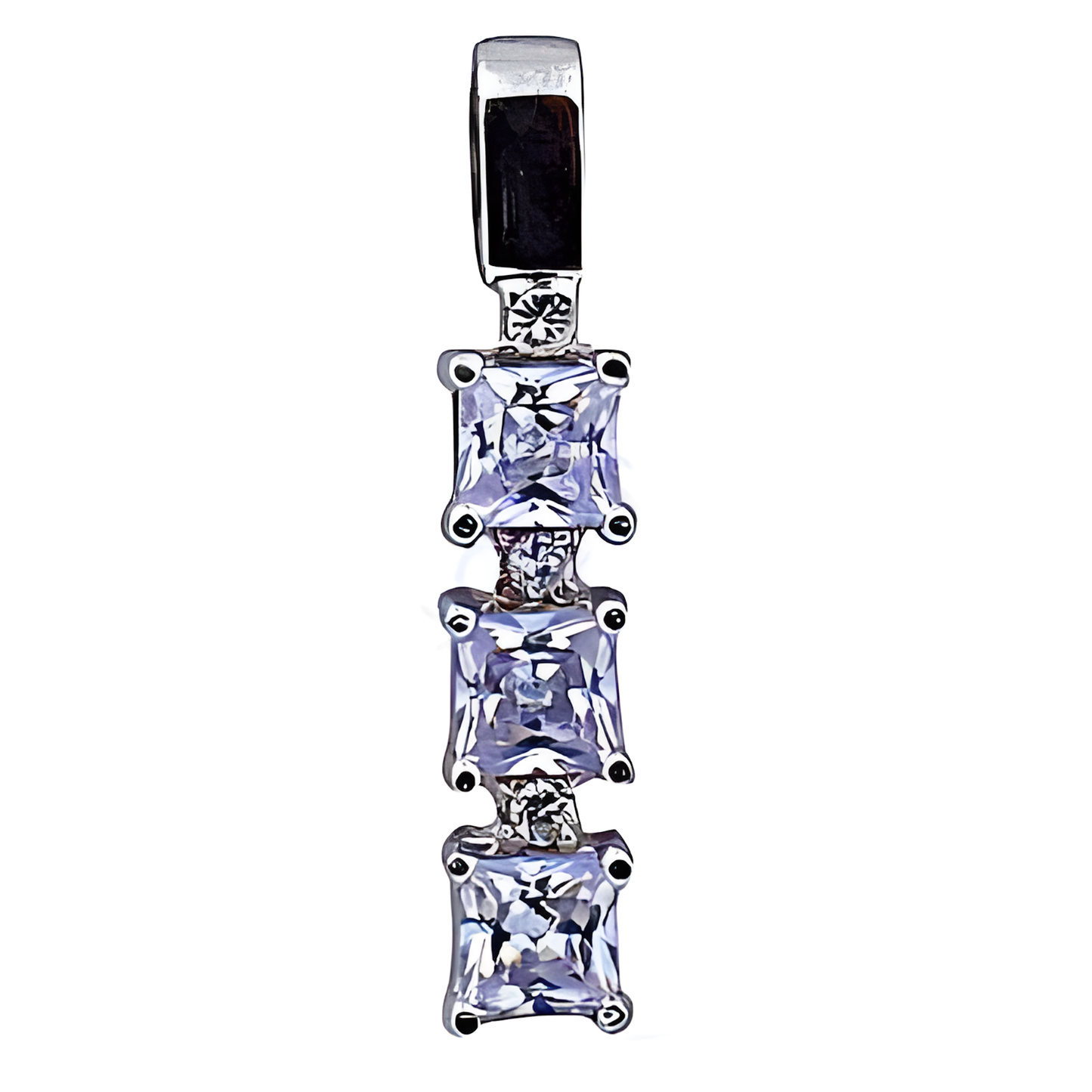 Trendy Cubic Zirconia Silver Pendant with Gemstone - Shop Now