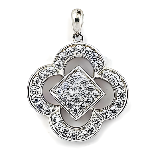 Stunning Designer Cubic Zirconia Gemstone Silver Pendant - Shop Now