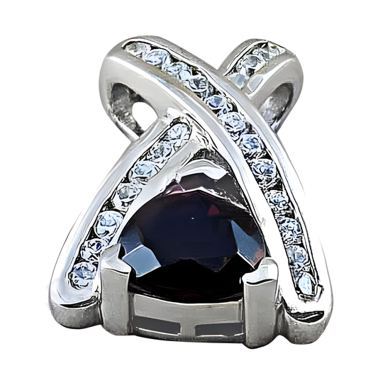 Latest Fashion Multi Gemstone Cubic Zirconia Pendant In Silver