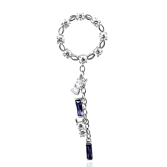 Elegant 925 Silver Amethyst CZ Pendant