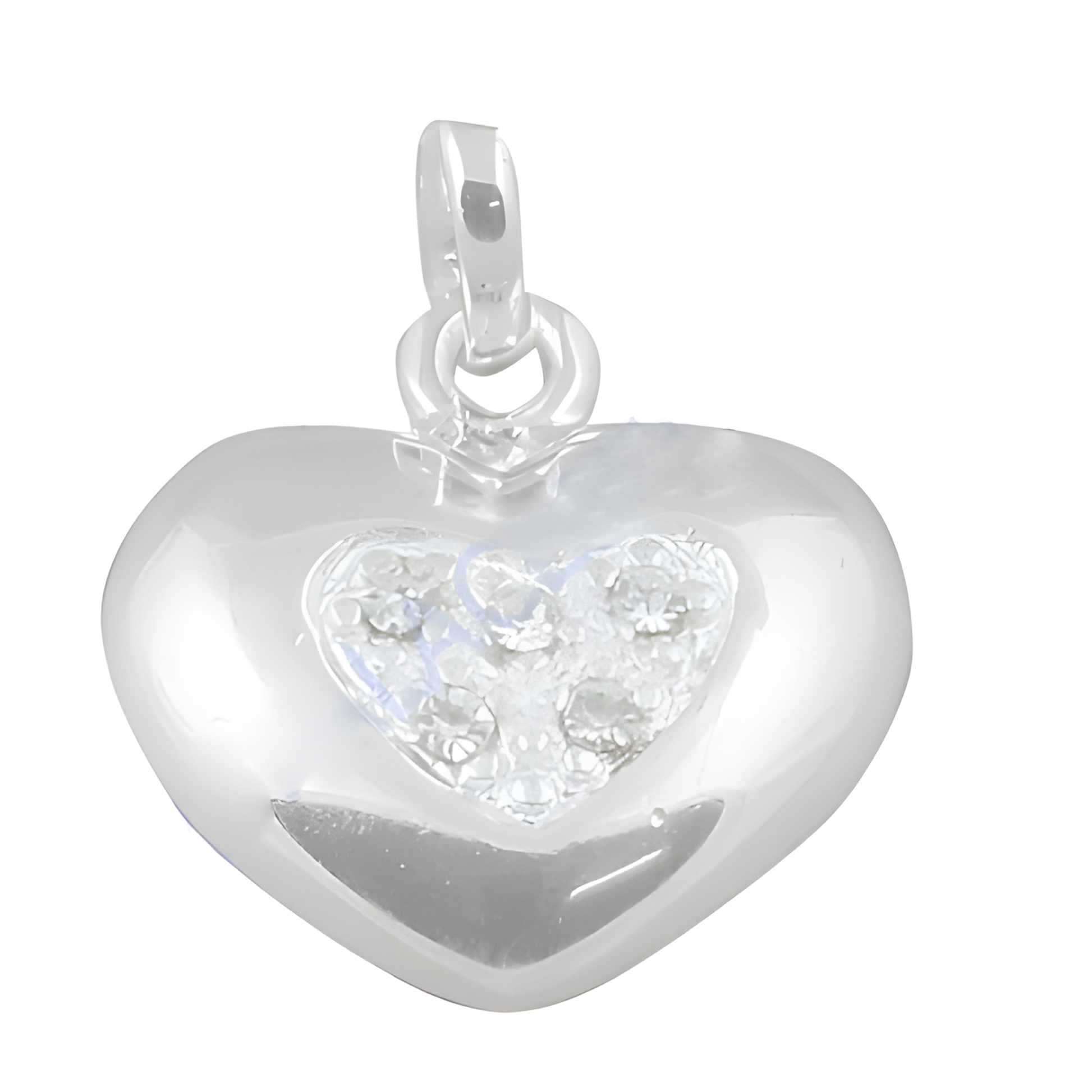 Latest Heart Shape Design In silver Gemstone Cubic Zirconia Pendant Jewelry