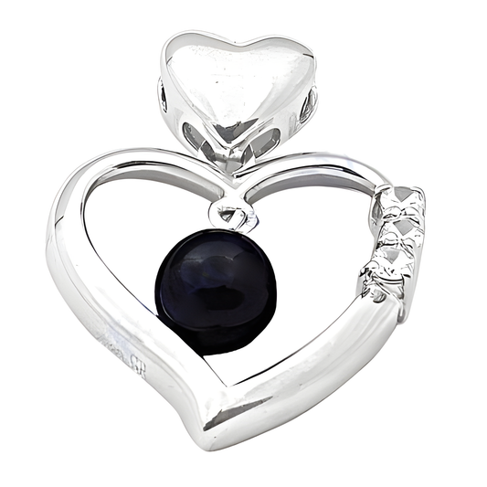 Latest Heart Shape Style In CZ Pendant Jewelry, 925 Sterling Silver Jewelry