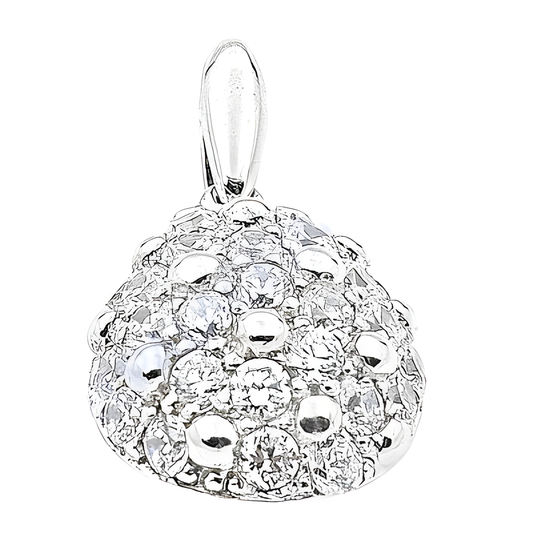 Flower Of Life Cubic Zirconia Silver Pendant