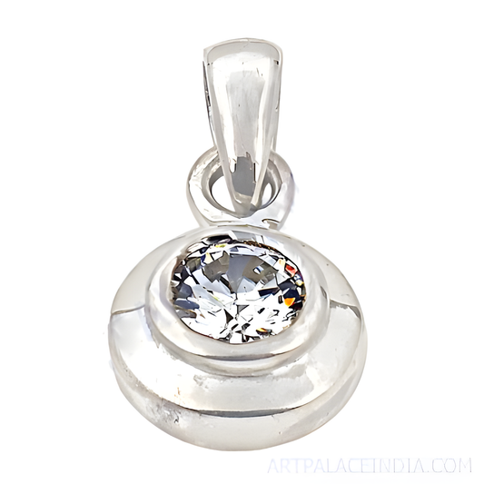 925 Silver Pendant With Cubic Zirconia Cz Pendant Glamours Pendants