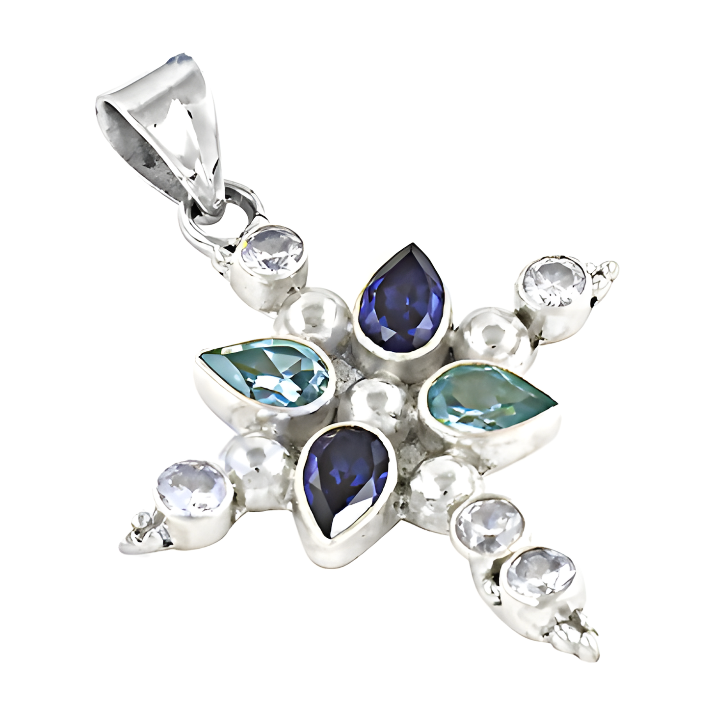 Ultimate Multi-Gemstone Cubic Zirconia Silver Pendant Jewelry - Best Designs