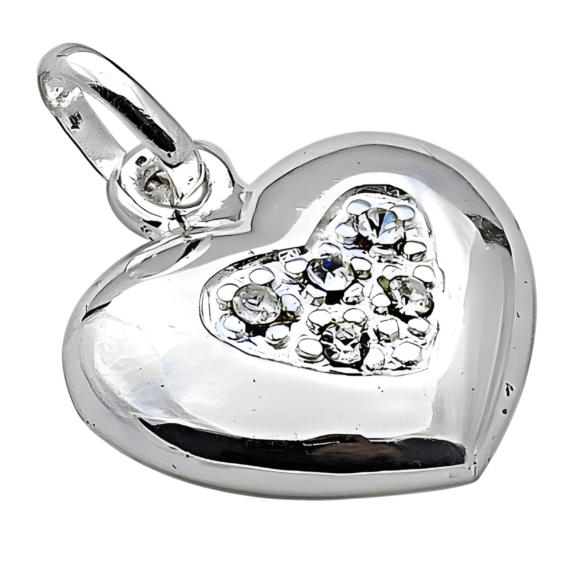 Cute Heart Style Gemstone Pendant With Cubic Zirconia Jewelry