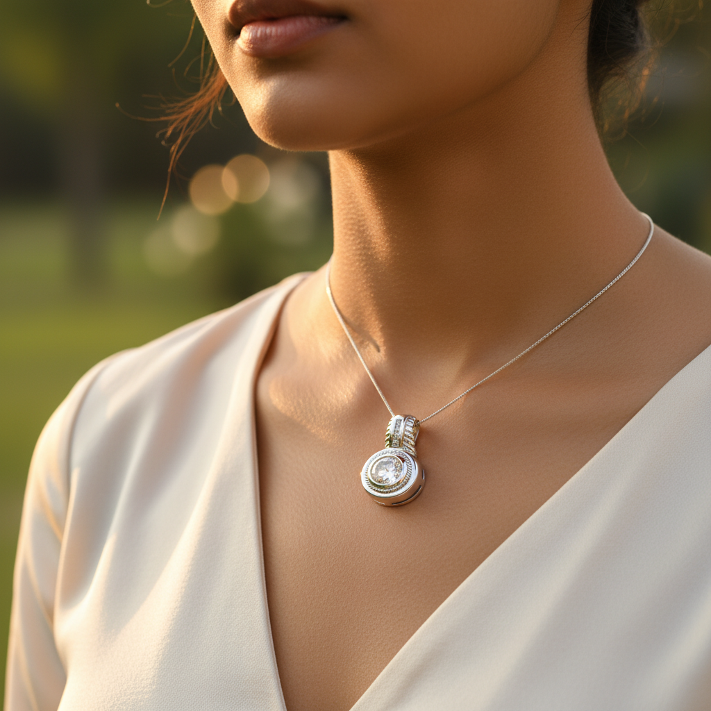 925 silver cubic zirconia pendant for women | elegant gift