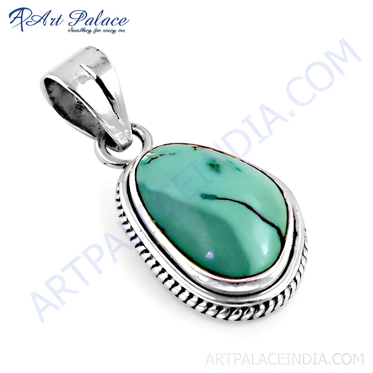 925 sterling silver turquoise stone pendant