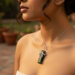 Load image into Gallery viewer, Silver Wire Wrapped Green Gemstone Pendant | For Women
