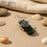 Load image into Gallery viewer, Silver Wire Wrapped Green Gemstone Pendant | For Women
