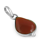 将图像加载到图库查看器中， 925 Silver Carnelian Teardrop Pendant | Gemstone Jewelry
