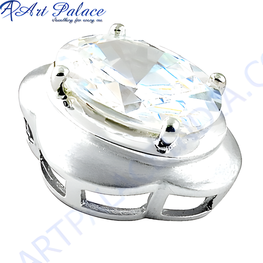 Delicate Cubic Zirconia Gemstone 925 Silver Pendant High Quality Cz Pendant Glittering Cz Pendant