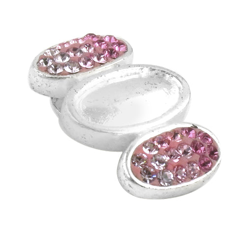 Silver crystal oval ring for women | gift jewelry