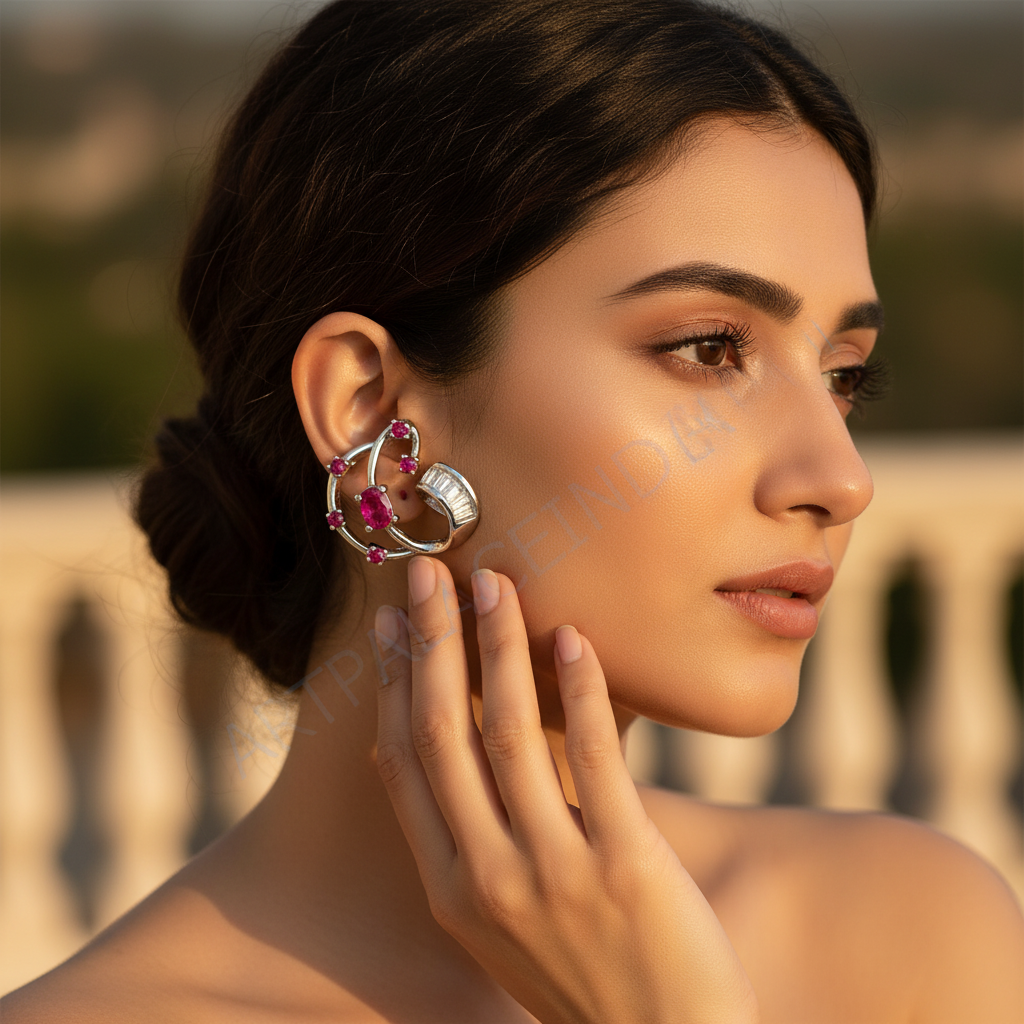 Silver Ruby Ring for Women | Gemstone Ring | Gift