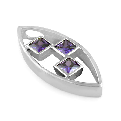 925 silver amethyst pendant for women | gemstone jewelry
